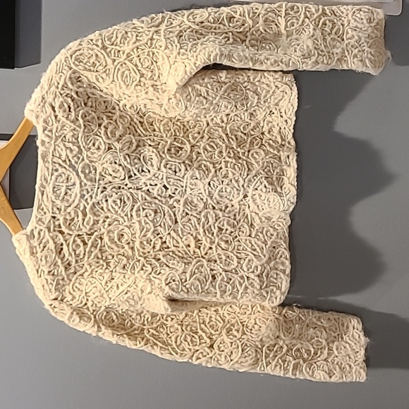 Sleeping on Snow Anthropologie Wool Cardigan Sweater Sz. M - Picture 7 of 10